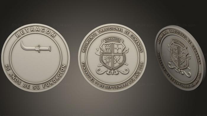 Монеты (Монеда Ретраком, MN_0081) 3D модель для ЧПУ станка